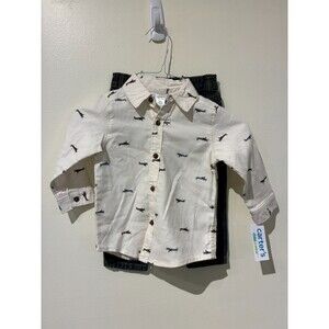 NWT Carter's Just One You Airplane Button-Up Shirt & Jeans Outfit - 18M
